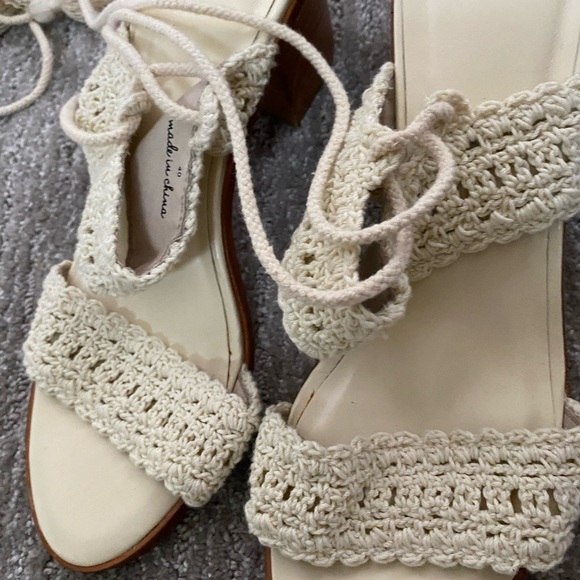 NWT!! JOIE Crochet Lace-Up Heal - Picture 12 of 12